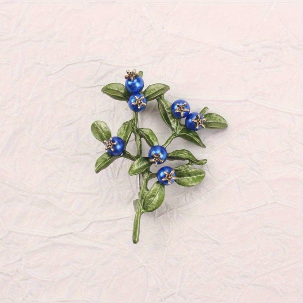 Blueberry Brooch Modern New